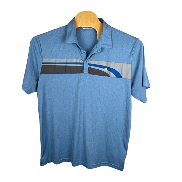 Travis Mathew Other - Travis Mathew Men’s Blue Short Sleeve Gold Polo Shirt‎ Size XXL
